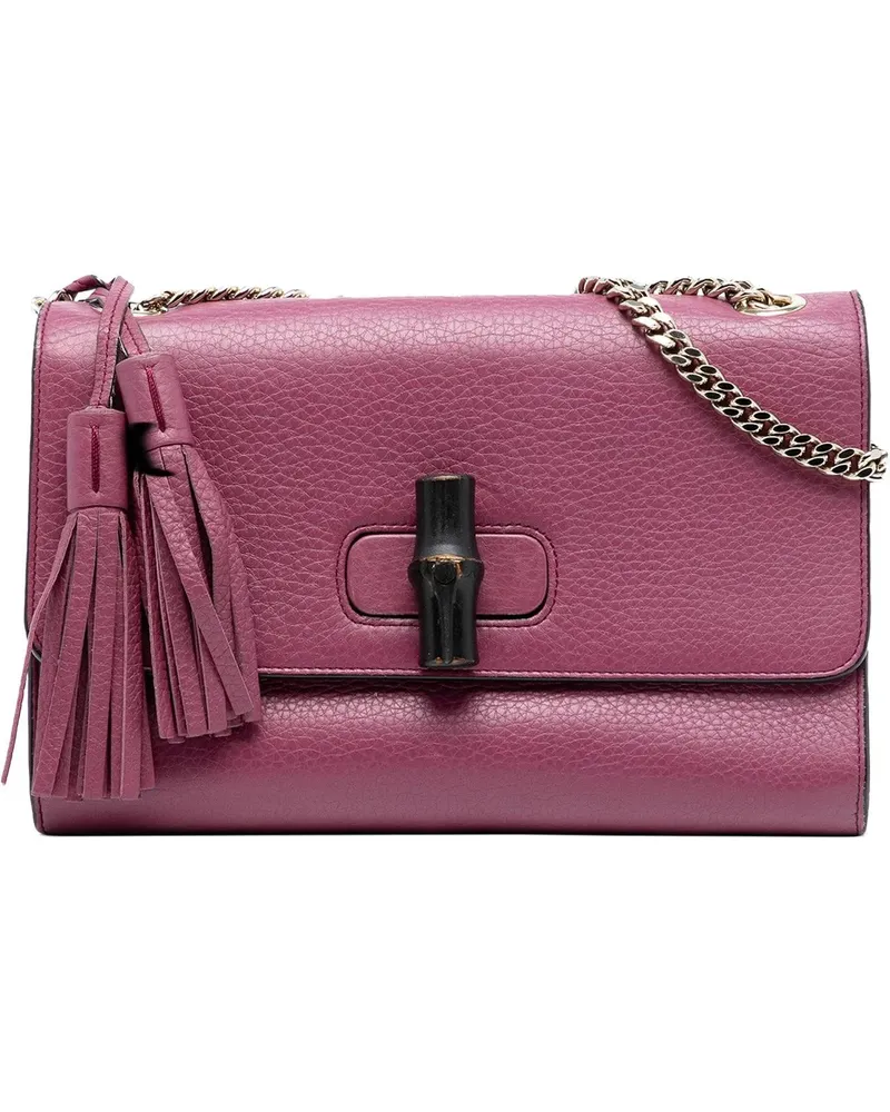 Gucci Hobo Bags Medium Leather Miss Bamboo Crossbody rosa Gold