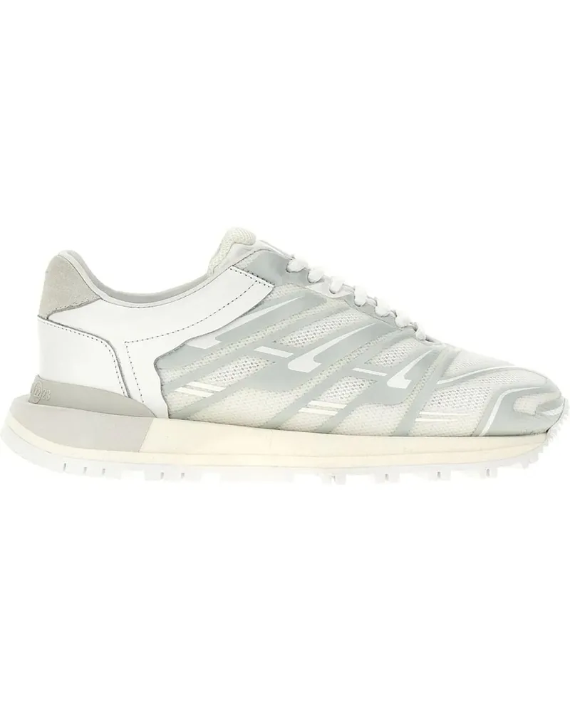Maison Margiela Low-Top Sneaker Sneakers With Textured Fabric And Leather Accents weiß Weiß