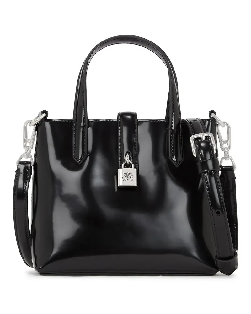 Karl Lagerfeld Shopper K/AUTOGRAPH MINI-TOTE-BAG AUS LEDER schwarz Schwarz