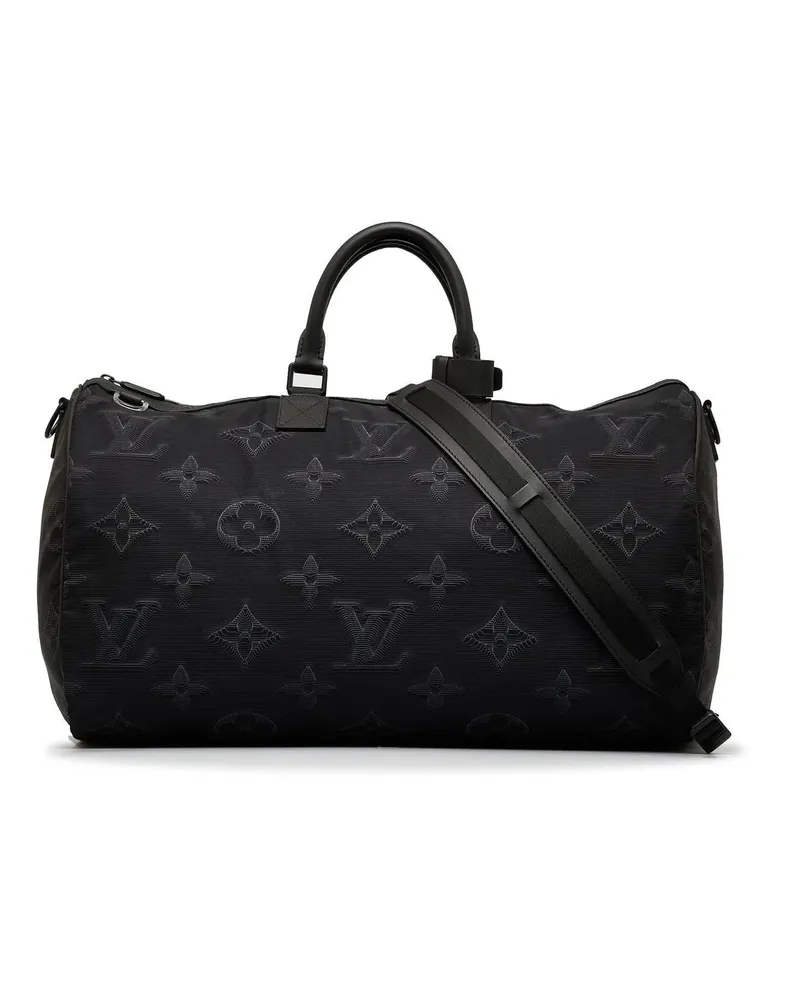 Louis Vuitton Weekender 2020 Monogram 3D 2054 Reversible Keepall Bandoulie schwarz Schwarz