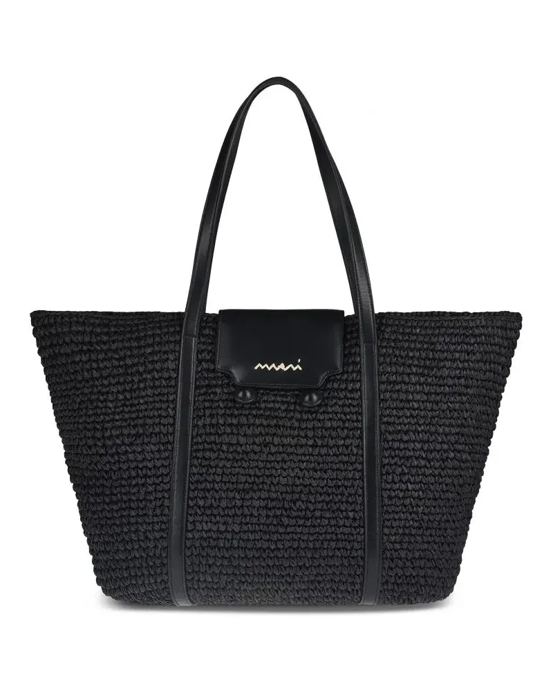 Marni Shopper & Totes Textured Woven Black Tote Bag schwarz Schwarz