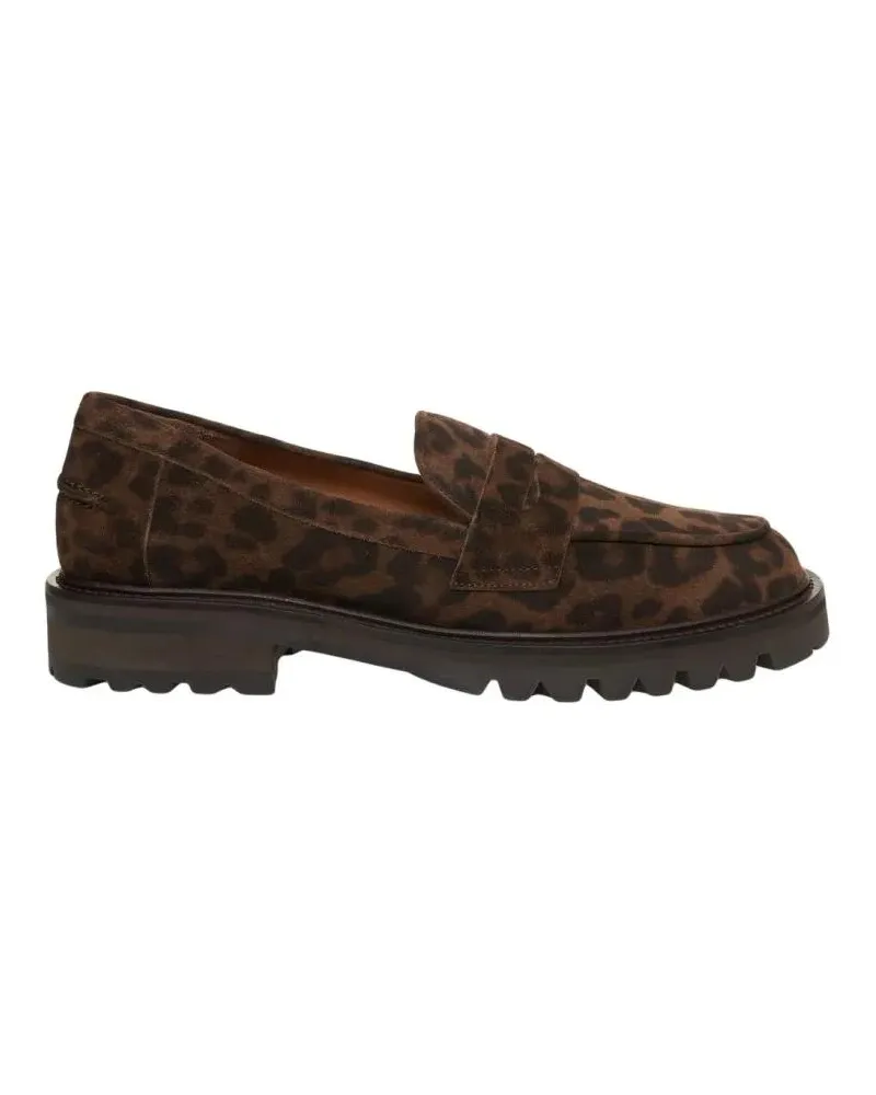 Billi Bi Animal Print Loafers schwarz Schwarz