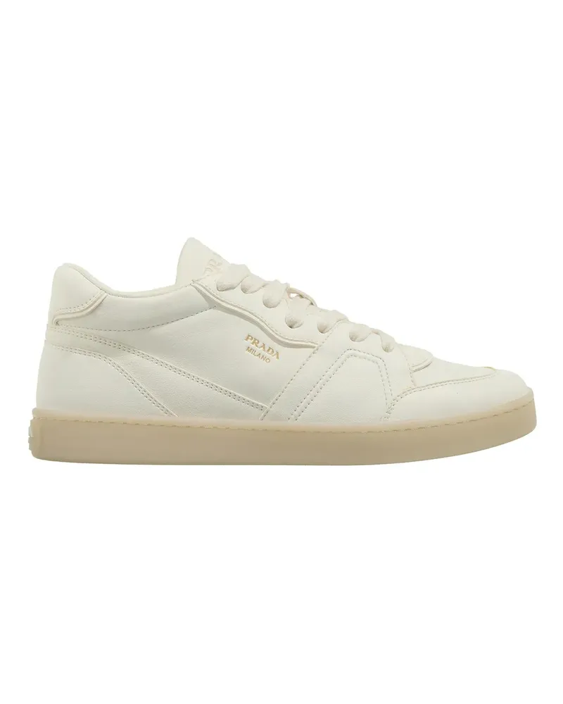 Prada Low-Top Sneaker Leather Sneaker weiß Weiß