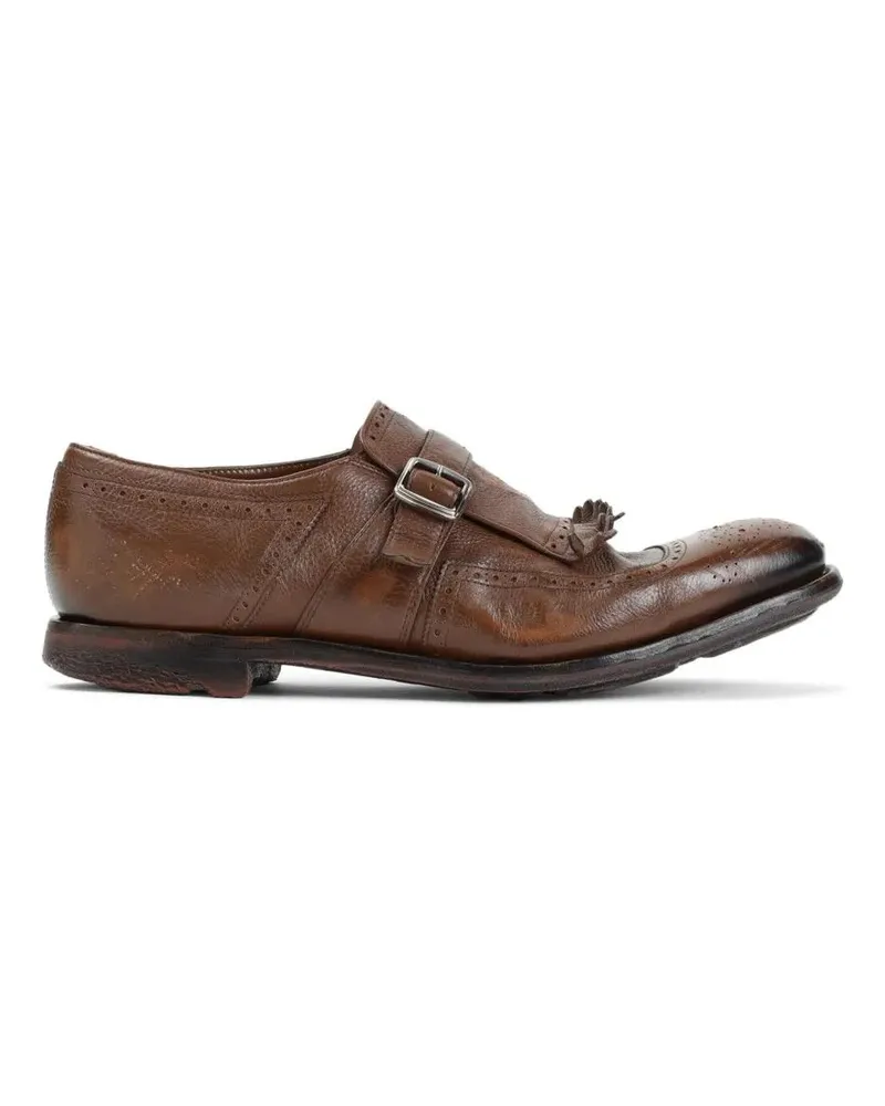 Church's Brown Calf Leather Shoes With Buckle Strap braun Braun