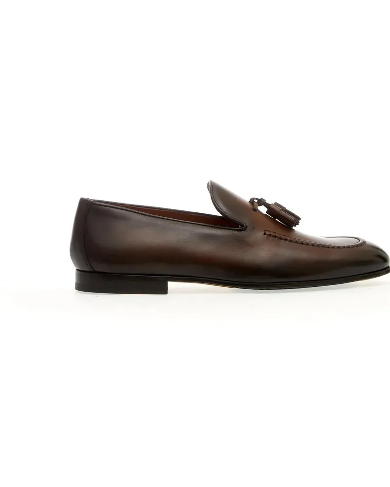 Doucal´s Loafer Brown Leather Tassel Moccasin braun Braun
