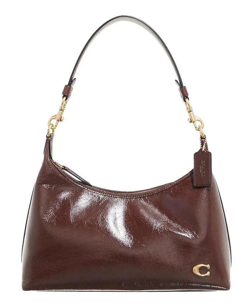 Coach Crossbody Bags Glazed Leather Juliet Shoulder Bag braun Braun