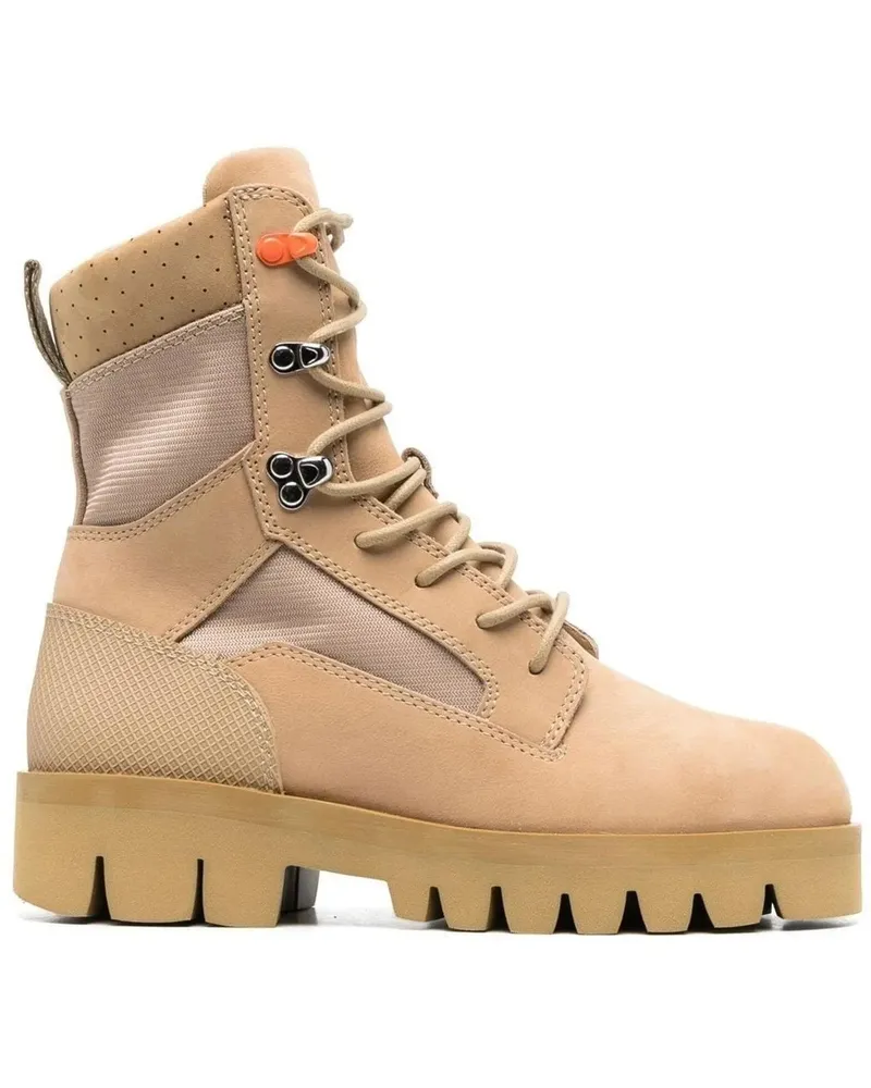 Heron Preston Stiefel Lace-Up Military Boots beige Beige
