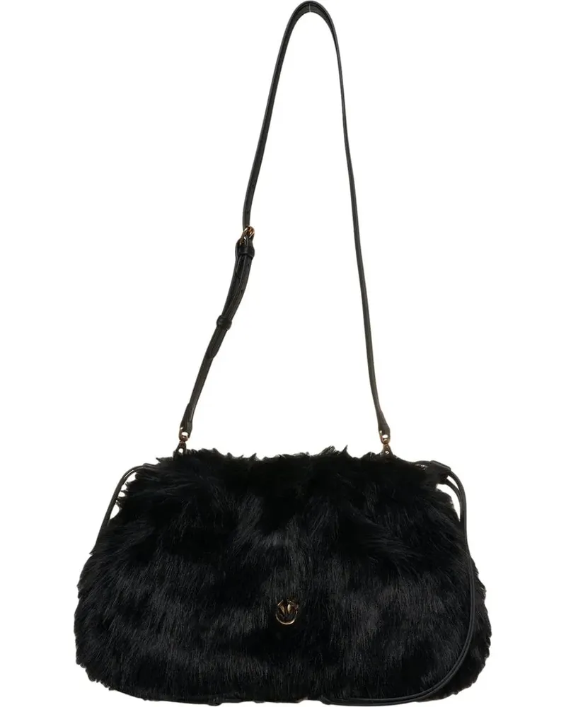 Pinko Crossbody Bags Faux fur bag 'Aspen' schwarz Schwarz