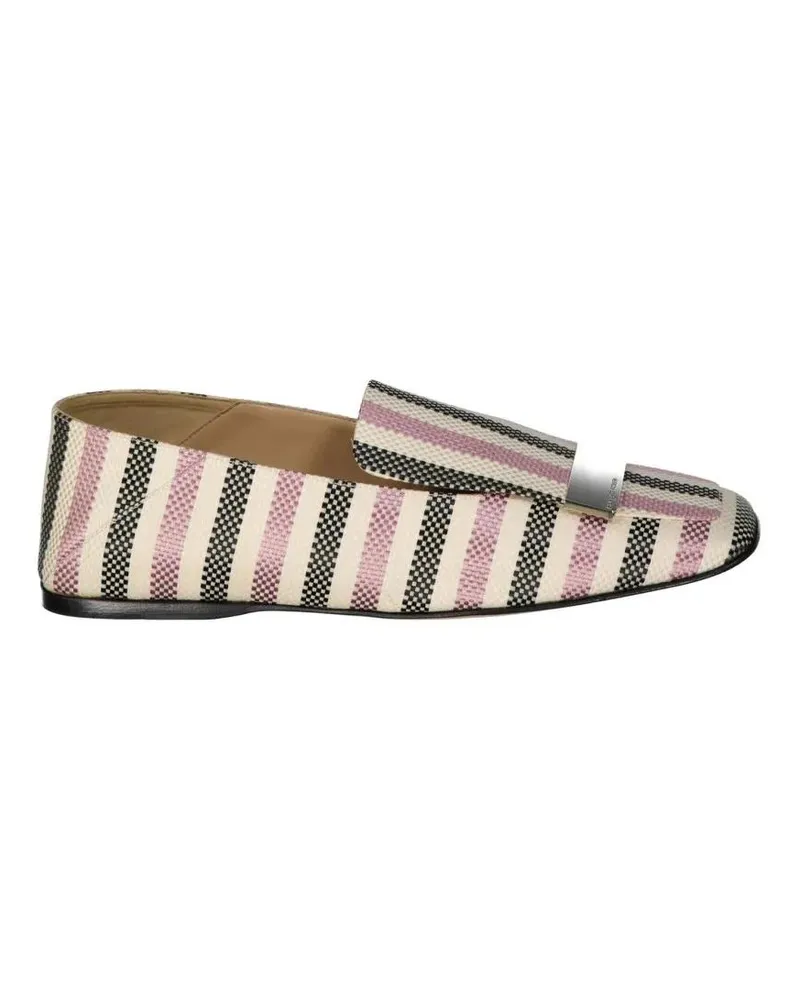 Sergio Rossi Jacquard Loafers With Square Toe And Striped Patte bunt Bunt