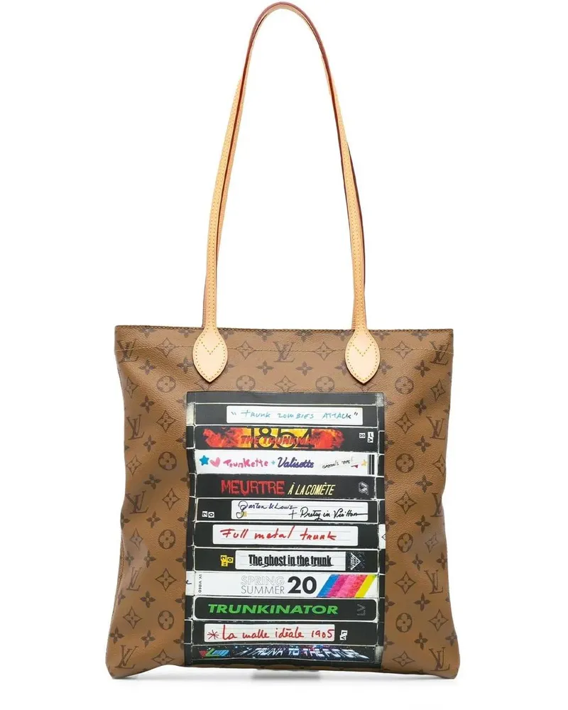 Louis Vuitton Shopper 2020 Monogram Reverse VHS Tape Carry It braun Braun