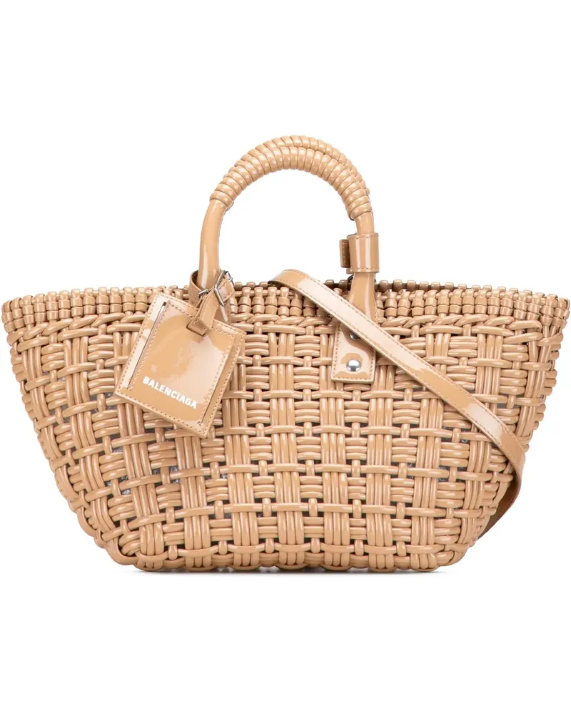 Balenciaga Hobo Bags Faux Leather Bistro Panier XS braun Braun