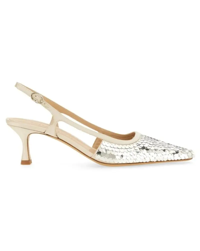 FESTA Milano Hohe Schuhe "Seville" Slingback silberfarben 