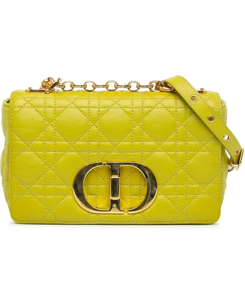 Dior Hobo Bags 2021 Small Calfskin Cannage Caro Bag gelb Gelb