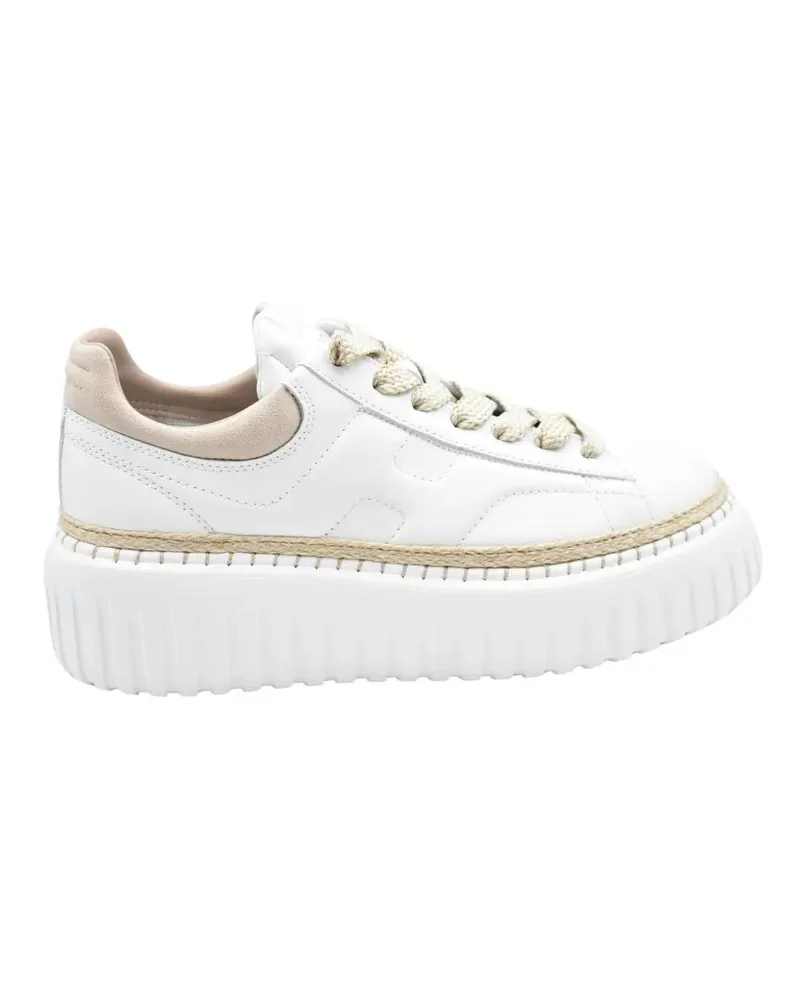 Hogan Laced Sneakers With Rope Detail weiß Weiß
