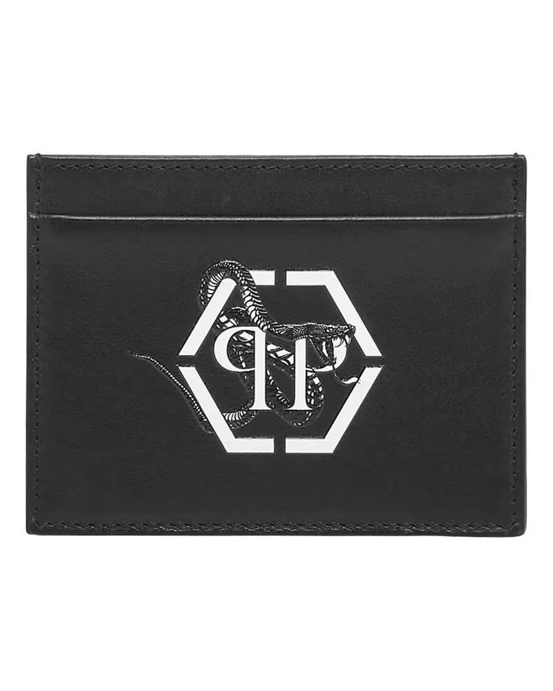 Philipp Plein Portemonnaies Geldbörse Hexagon schwarz Schwarz