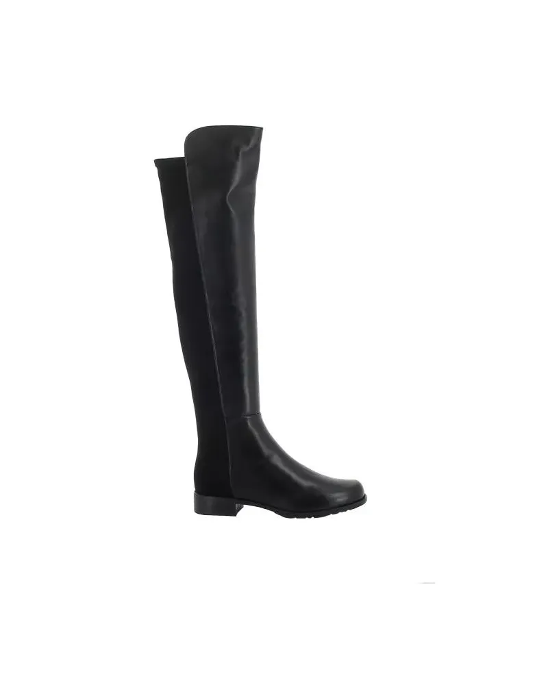 Stuart Weitzman Stiefel Black Leather Boots schwarz Schwarz