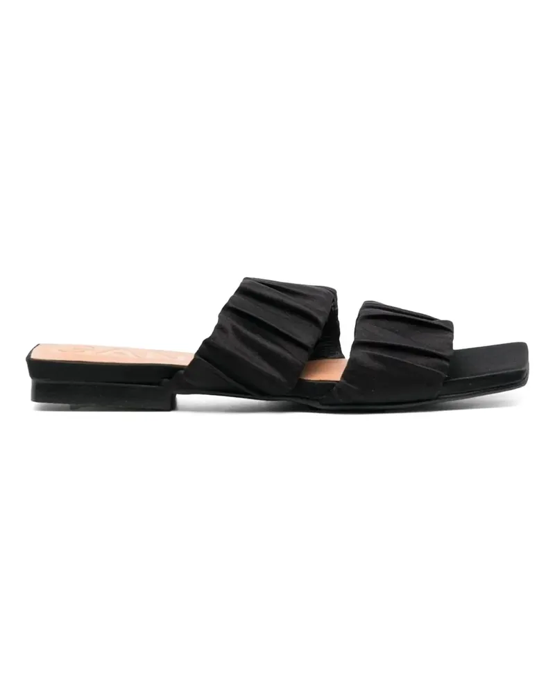 Ganni Sandalen Smock Flat Sandals schwarz Schwarz