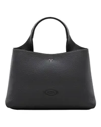 TOD'S Totes Mini Leather Shopping Bag Schwarz