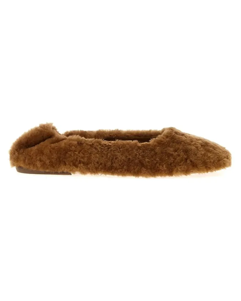 Dries van Noten Fur Ballet Flats braun Braun