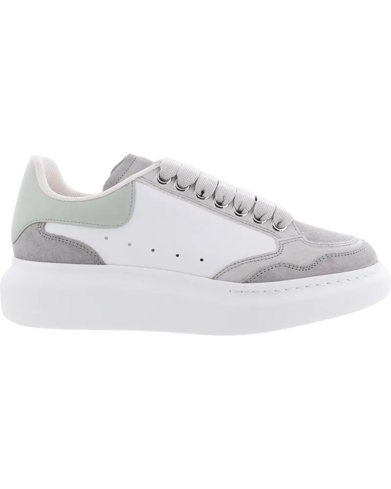 Alexander McQueen Low-Top Sneaker Dames Oversized Sneaker Wit/Grijs weiß Weiß