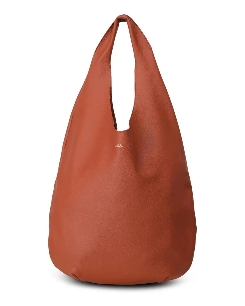 A.P.C. Crossbody Bags Tasche aus genarbtem Leder braun Braun