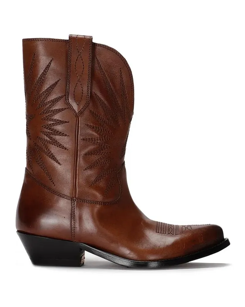 Golden Goose Stiefel Wish Star Low Boots With Embroideries Leather Uppe schwarz Schwarz