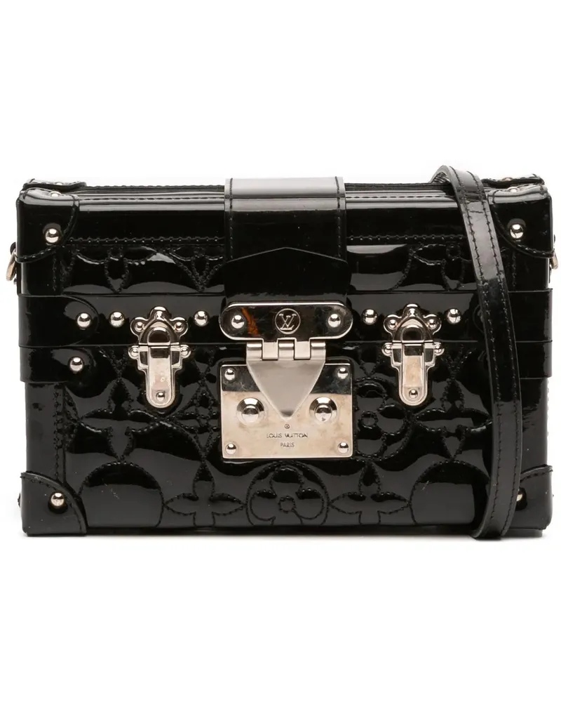 Louis Vuitton Hobo Bags Monogram Vernis Fleur Petite Malle schwarz Schwarz