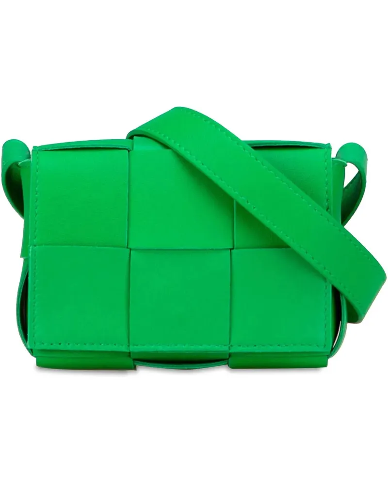 Bottega Veneta Hobo Bags Candy Nappa Intrecciato Cassette Crossbody grün Grün