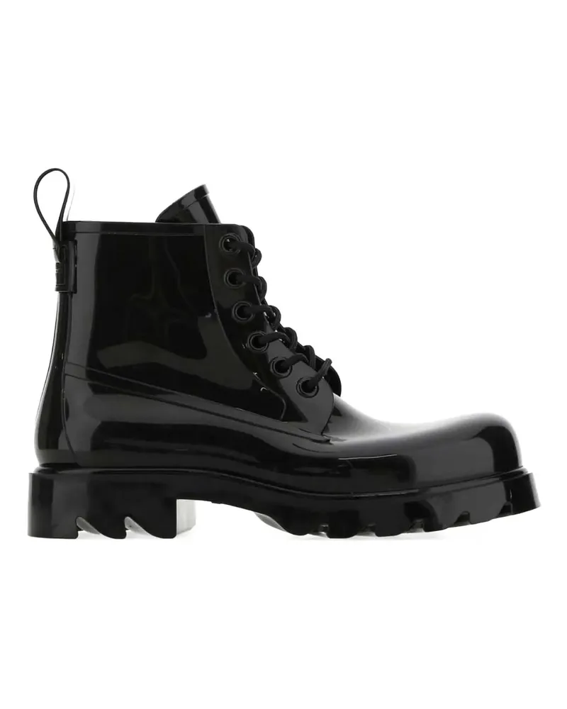 Bottega Veneta Low-Top Sneaker Round Toe Lace-up Combat Boots schwarz Schwarz