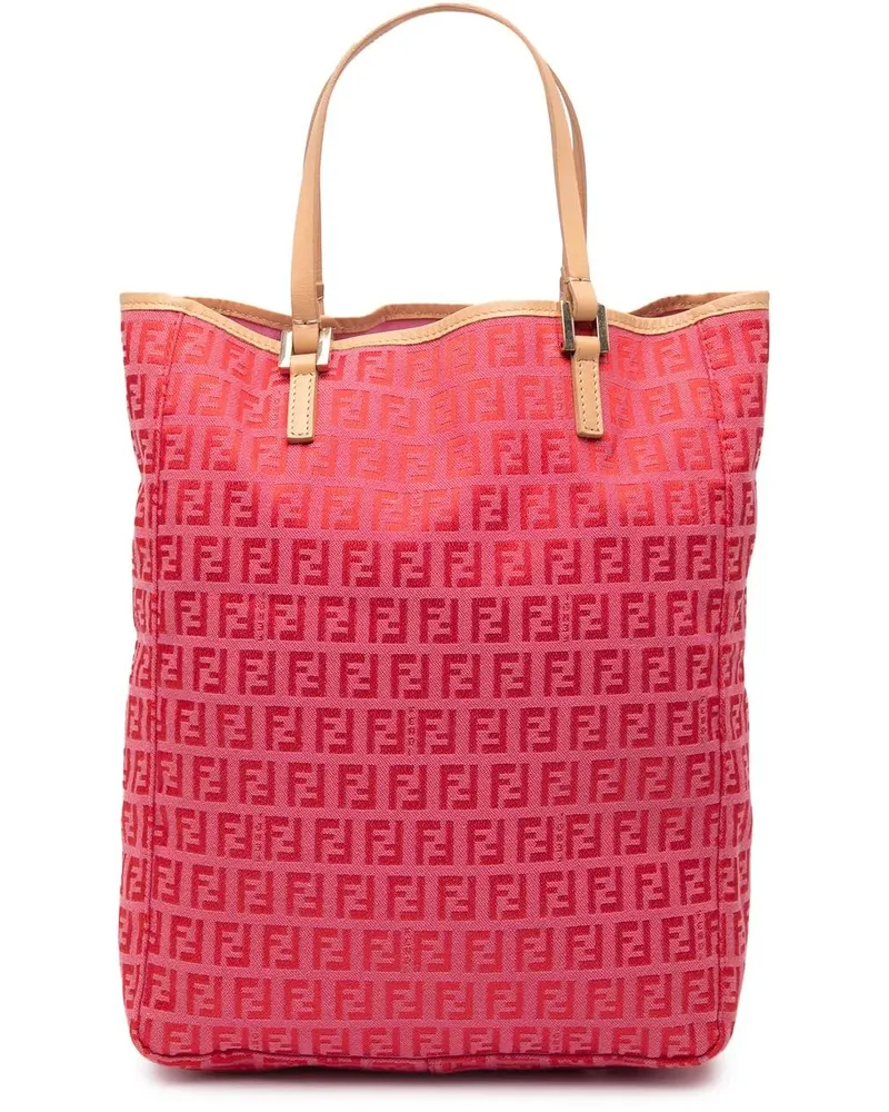 Fendi Shopper Zucchino Canvas Tote rosa Gold