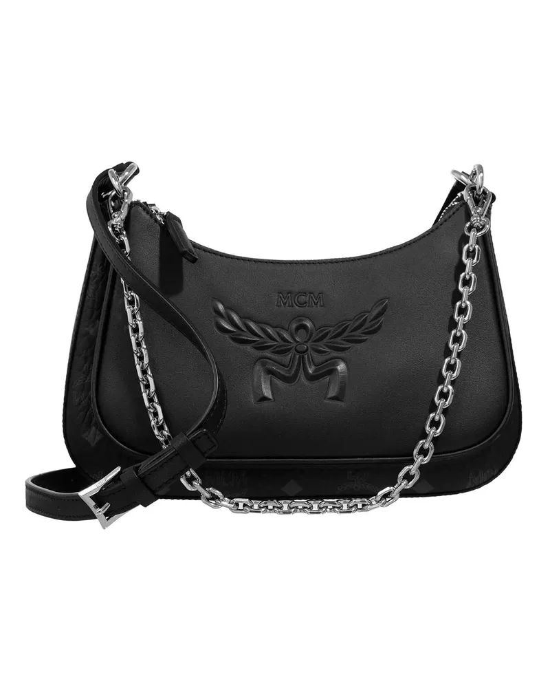 MCM Hobo Bags Aren Vi Thlr Mix Hobo Sml Bk, One Size schwarz Schwarz