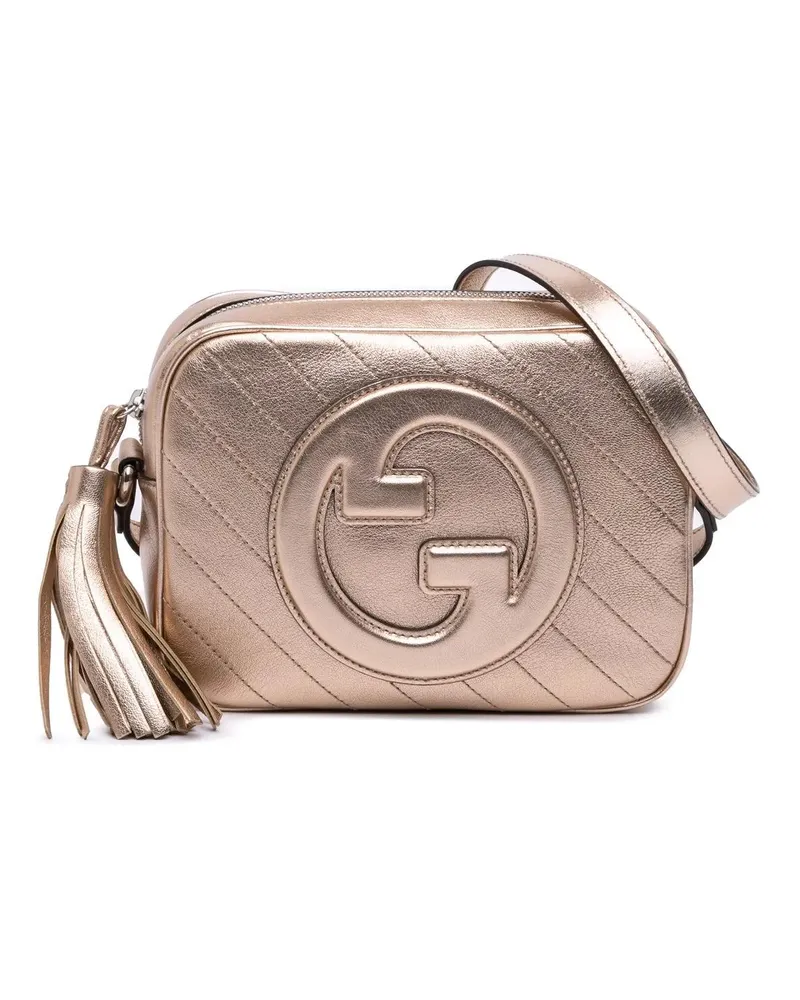 Gucci Hobo Bags Small Metallic Calfskin Blondie Crossbody goldfarben Gold