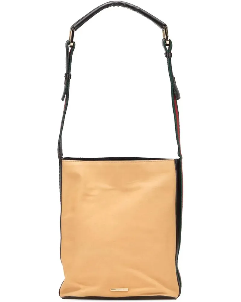Gucci Hobo Bags Canvas Web Shoulder Bag braun Braun