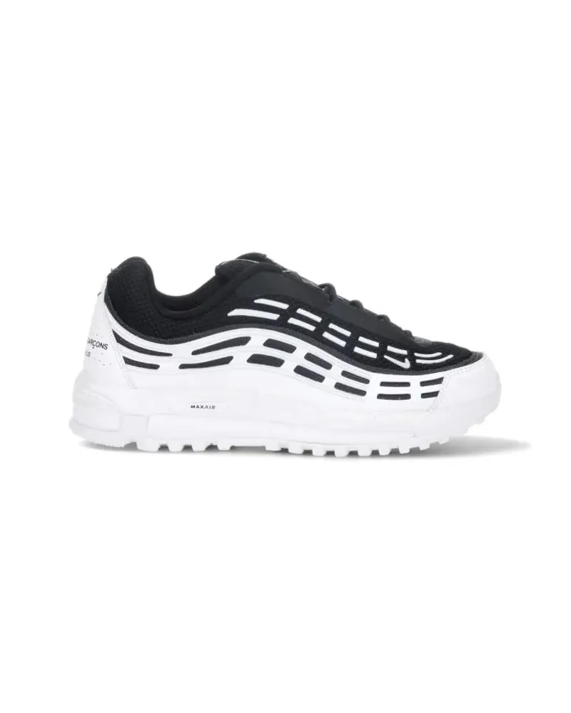 Comme des Garçons Low-Top Sneaker "Air Max Tl2.5" Sneakers In White Mesh Eco-Leather schwarz Schwarz