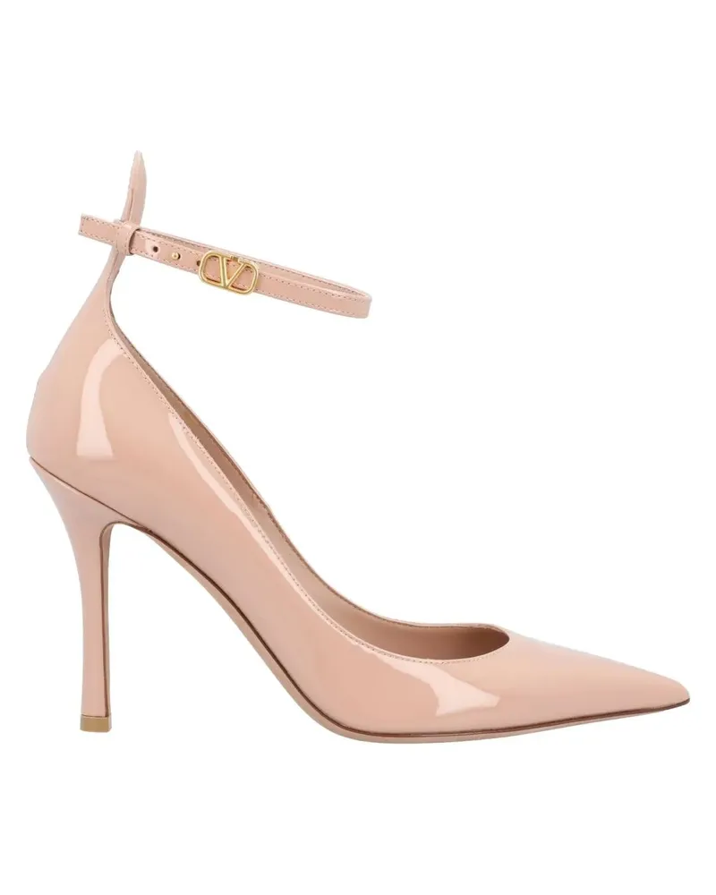 Valentino Garavani Hohe Schuhe Tan-Go Patent Leather Pump 100Mm Nude beige Beige
