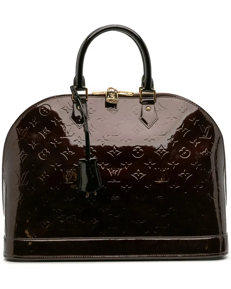 Louis Vuitton Crossbody Bags Monogram Vernis Alma GM orange Orange