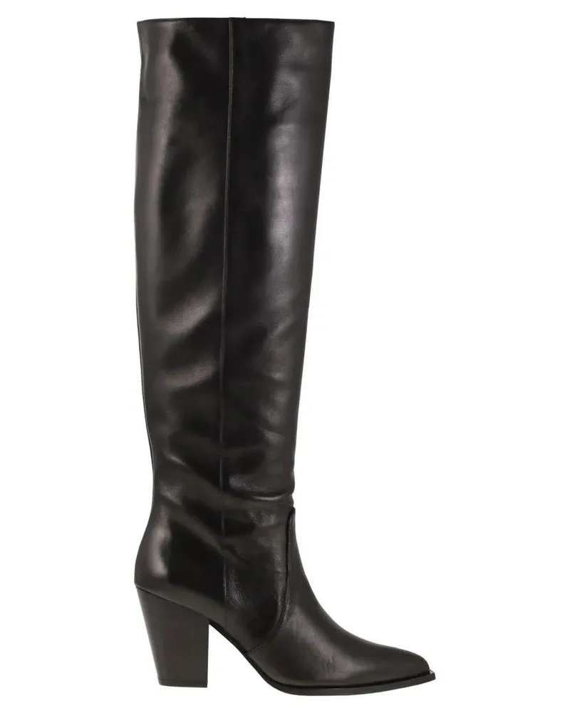 Stuart Weitzman Stiefel Jolene - Leather Boot schwarz Schwarz