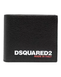 Dsquared2 Portemonnaies Logo-Debossed Bi-Fold Wallet Schwarz