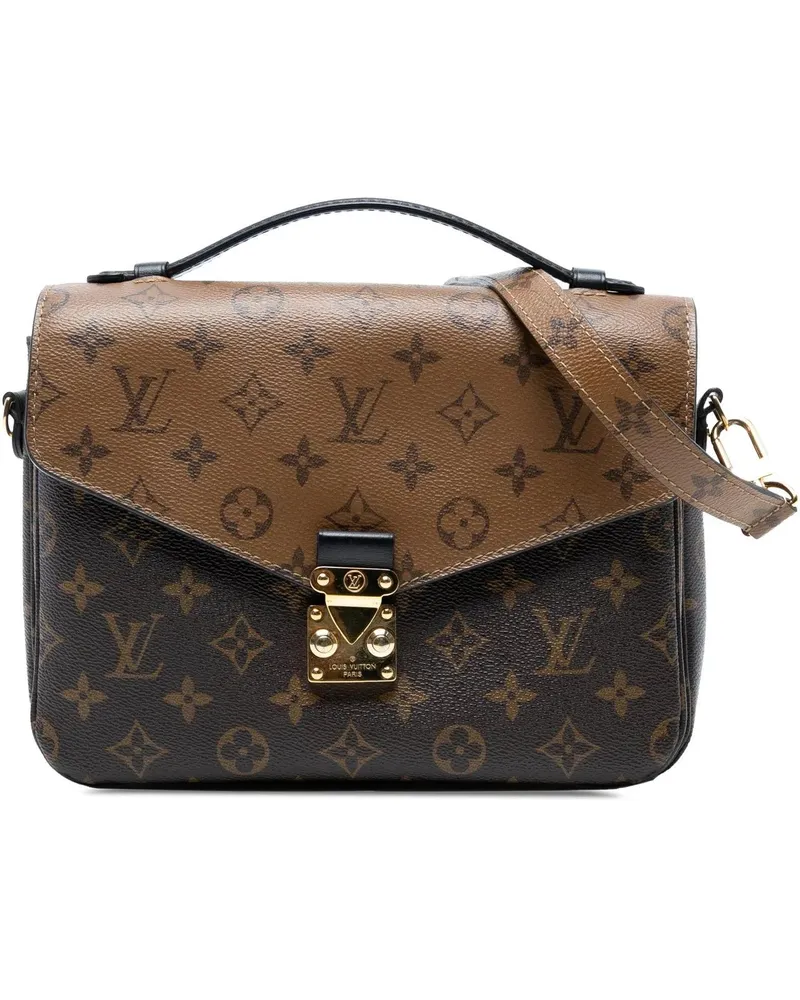 Louis Vuitton Hobo Bags Monogram Reverse Pochette Metis braun Braun