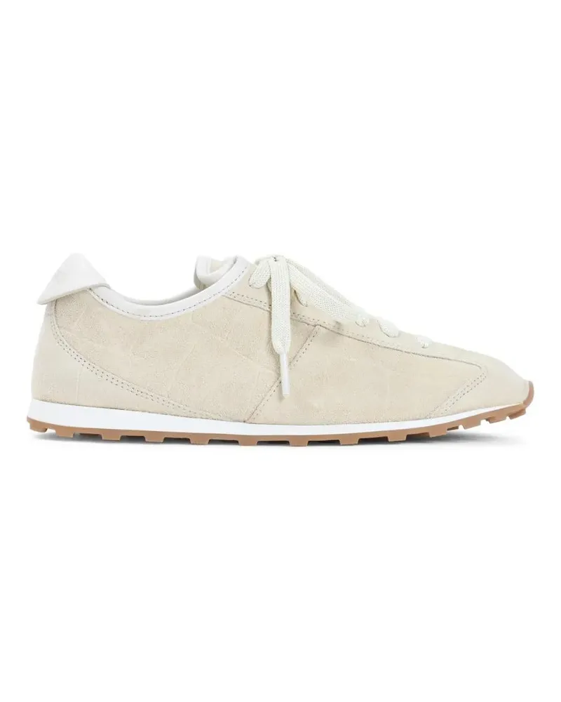 Jacquemus Low-Top Sneaker Soft Suede Leather Sneakers beige Beige
