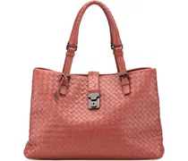 Shopper Medium Nappa Intrecciato Roma Tote rot