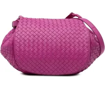 Hobo Bags Nappa Intrecciato Flap Crossbody pink