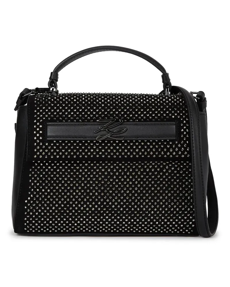 Karl Lagerfeld Crossbody Bags K/Autograph Strass-Handtasche mit oberem Tragegrif schwarz Schwarz