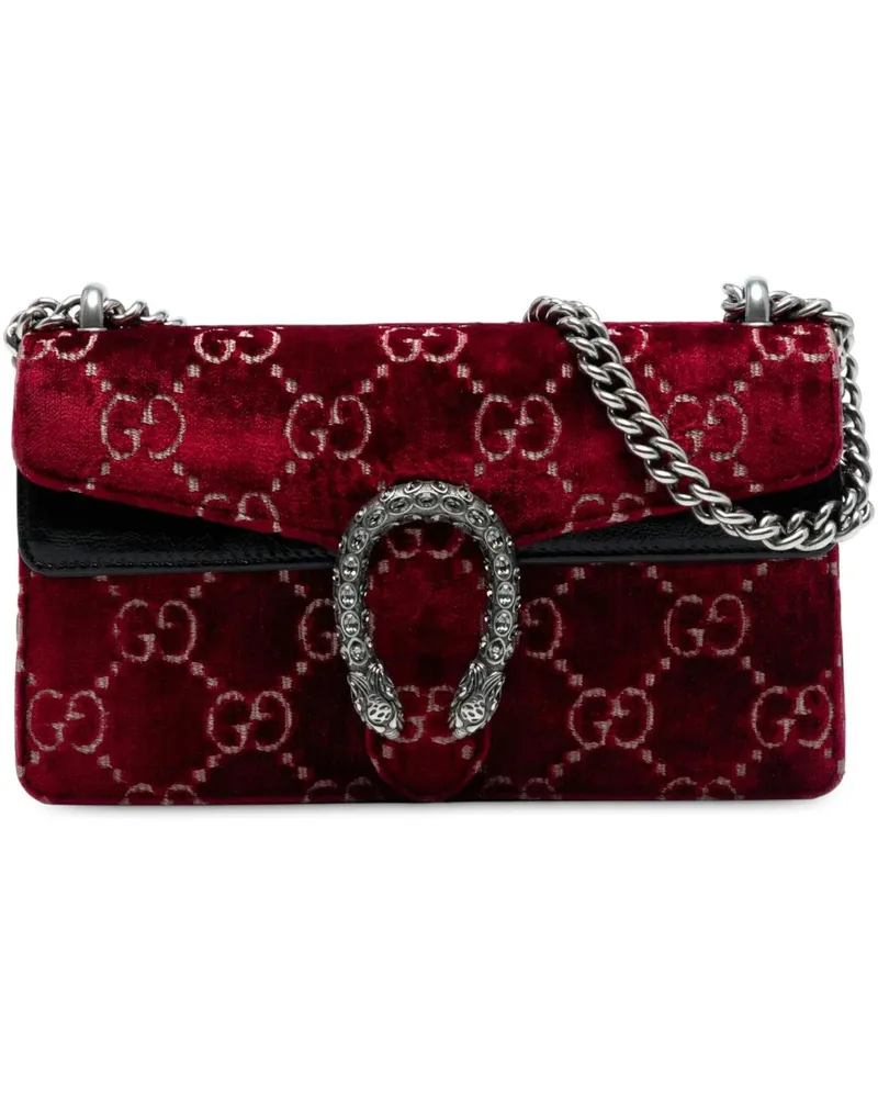 Gucci Hobo Bags Medium GG Velvet Dionysus Crossbody rot Rot