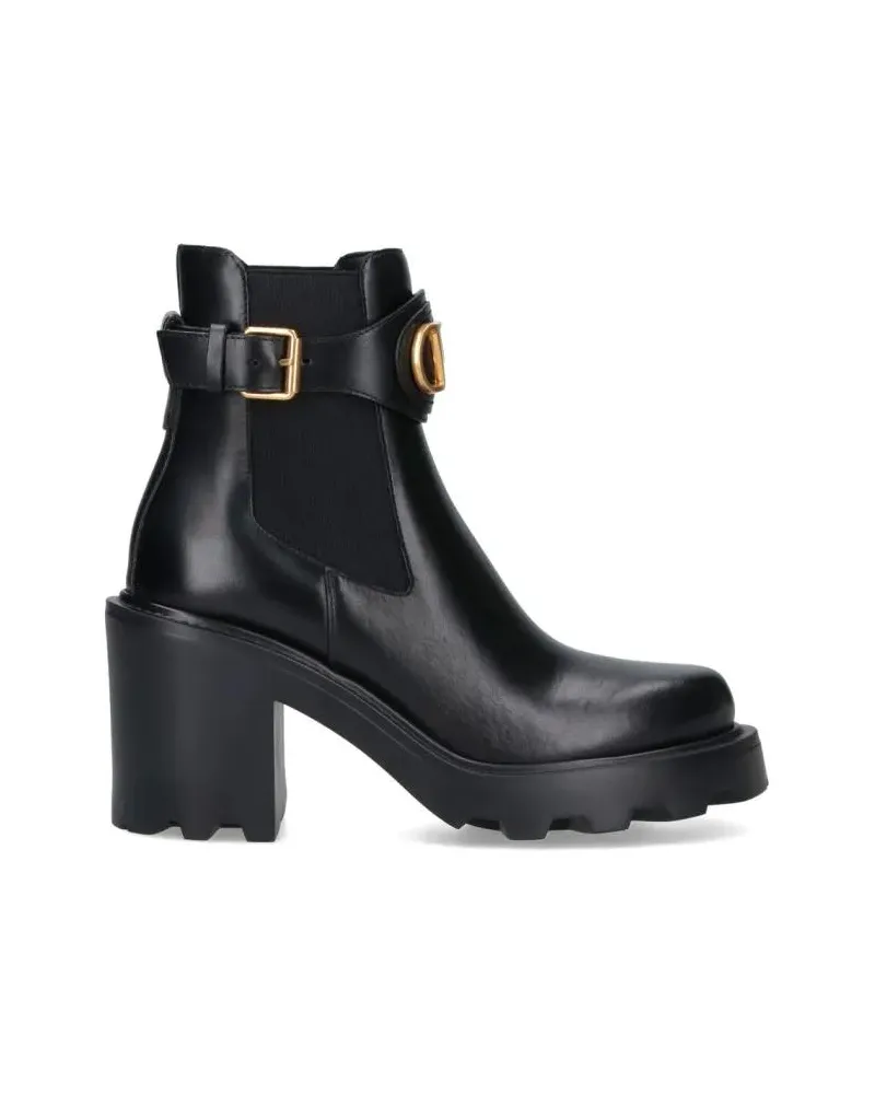 Valentino Garavani Stiefel Black Ankle Boots schwarz Schwarz