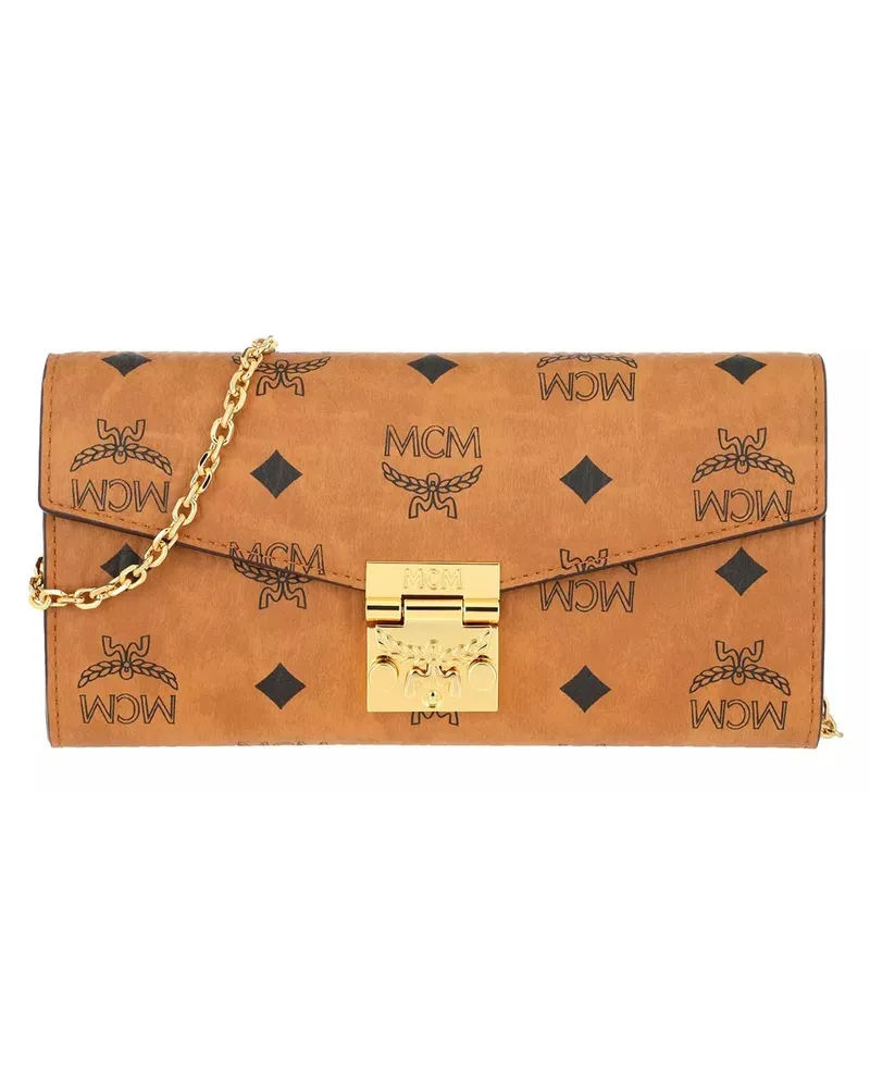 MCM Portemonnaie Tracy Vi Wallet on Chain Large Cognacbraun