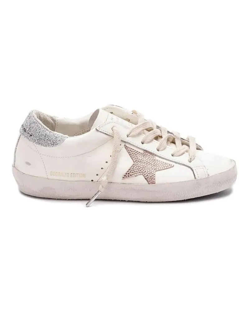 Golden Goose Low-Top Sneaker Classic Low-Top Sneakers With Sparkling Star Detai weiß Weiß