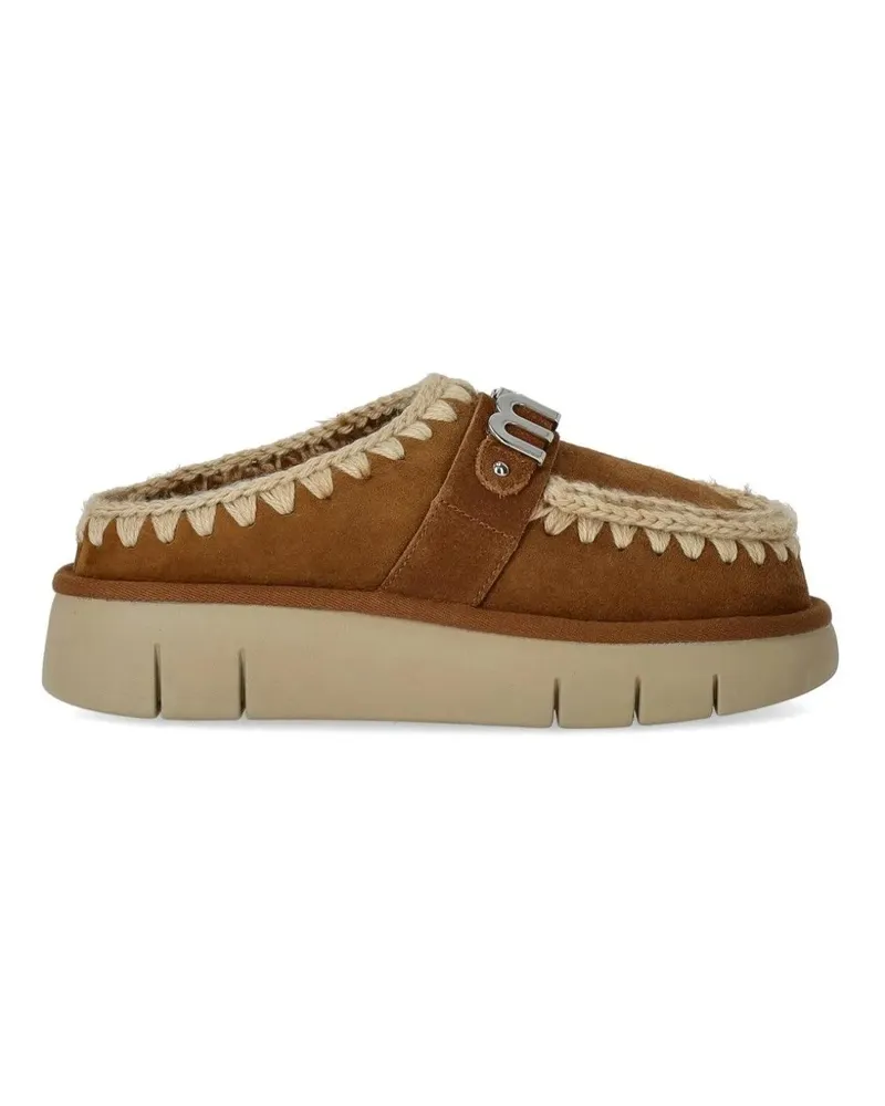 Mou Slipper & Pantoletten Dames Bounce Clog Cognac braun Braun