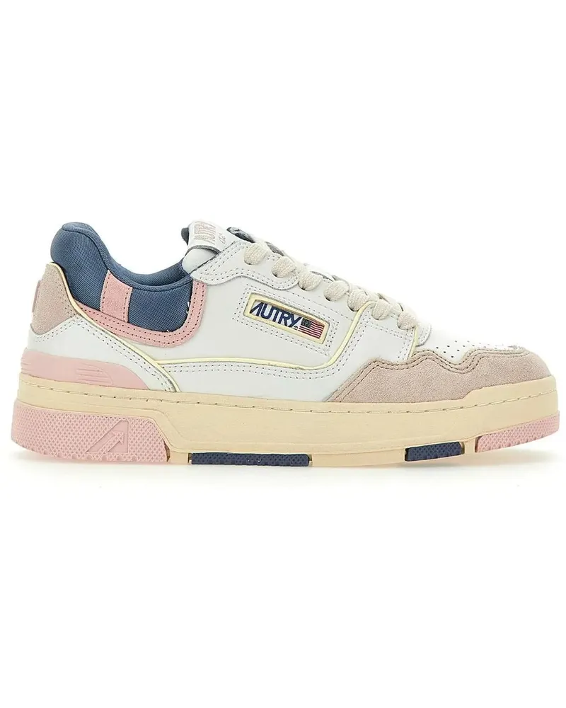AUTRY Low-Top Sneaker Low-Top Sneakers With Calfskin Panels weiß Weiß