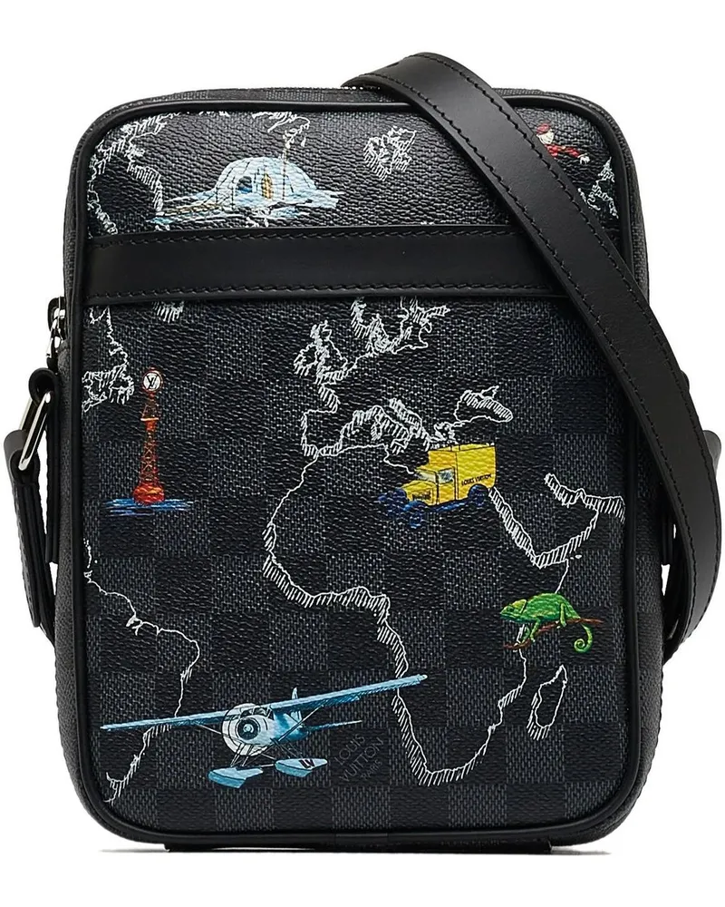 Louis Vuitton Hobo Bags 2019 Damier Graphite Renaissance Map Danube Slim P schwarz Schwarz